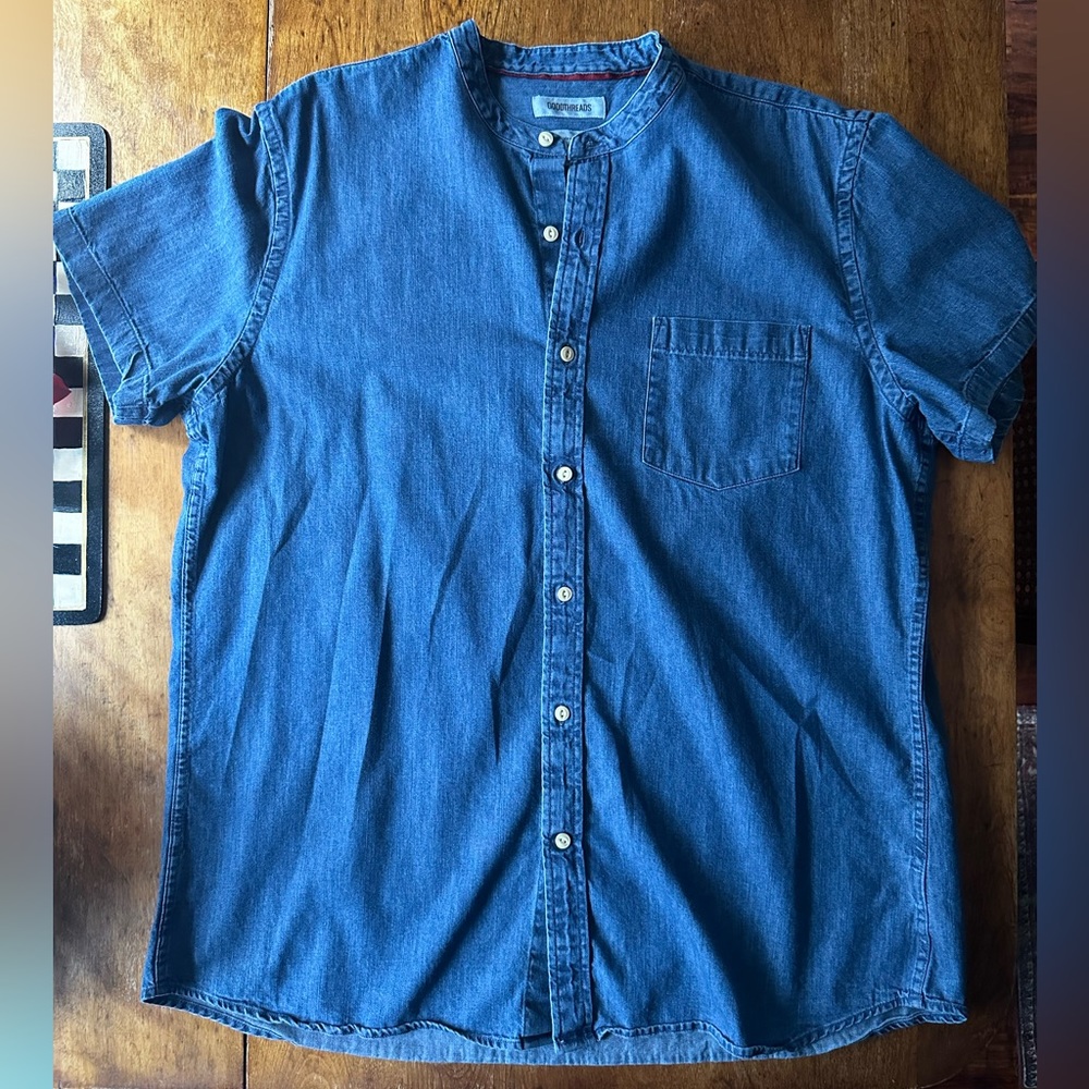 MEN’S DENIM BUTTON UP - XL